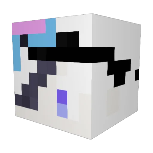 Sriki Minecraft avatar head, 3D render