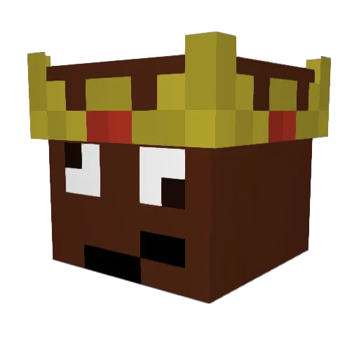 Srilly Minecraft avatar head, 3D render