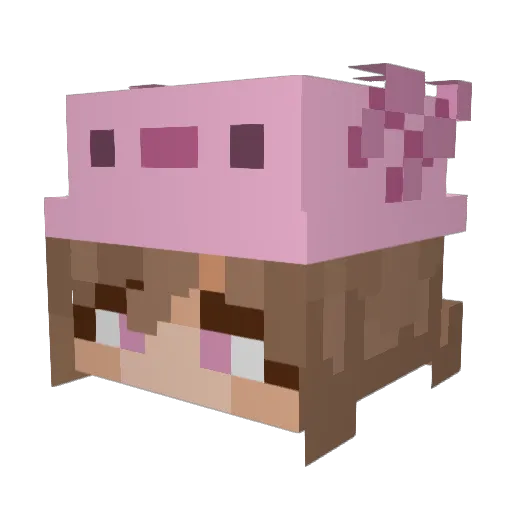 Sriracha_Snow Minecraft avatar head, 3D render
