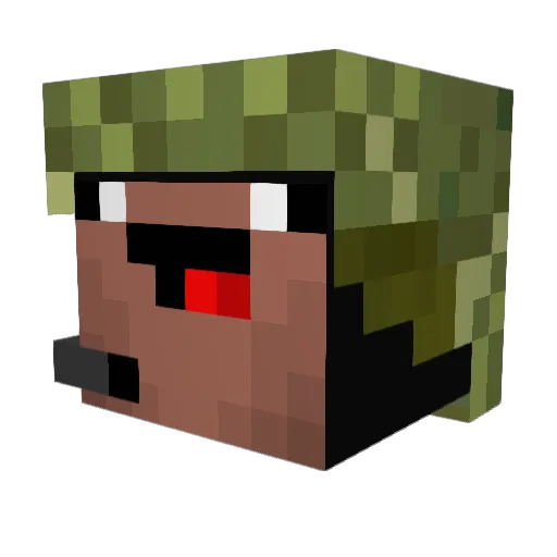 Srivera45 Minecraft avatar head, 3D render