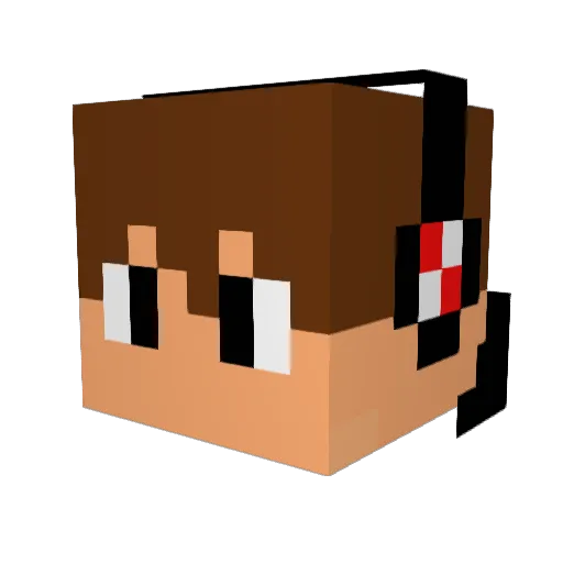 Srpopo123 Minecraft avatar head, 3D render