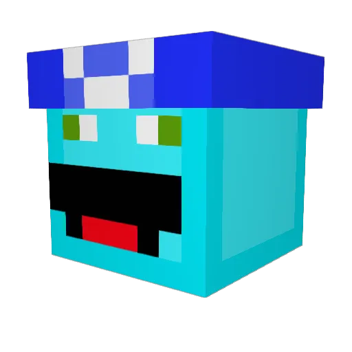 Srpski_Cevap Minecraft avatar head, 3D render