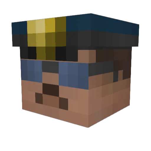 SrtCharger Minecraft avatar head, 3D render