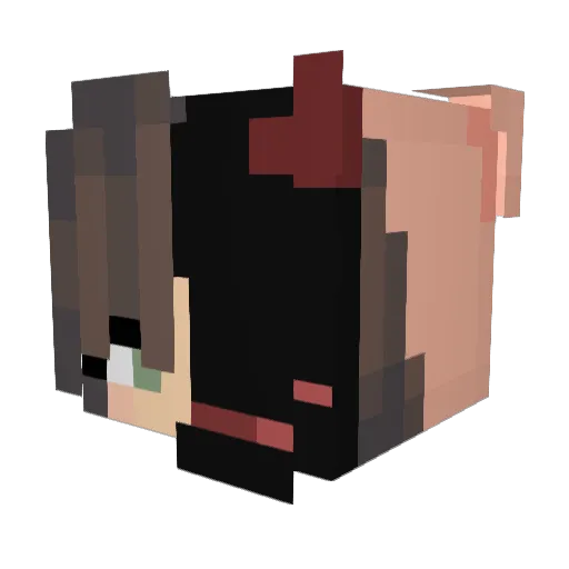 SrtaNoemi Minecraft avatar head, 3D render