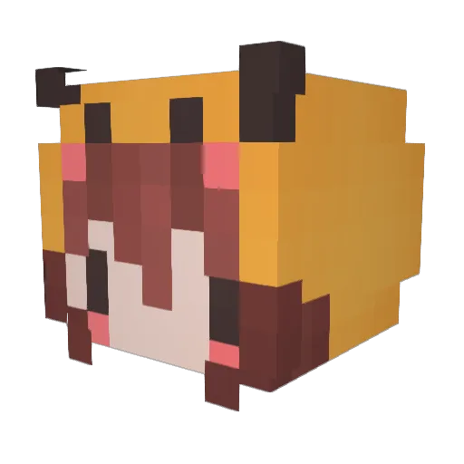 Srta_Rory Minecraft avatar head, 3D render
