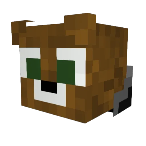 SruRider Minecraft avatar head, 3D render