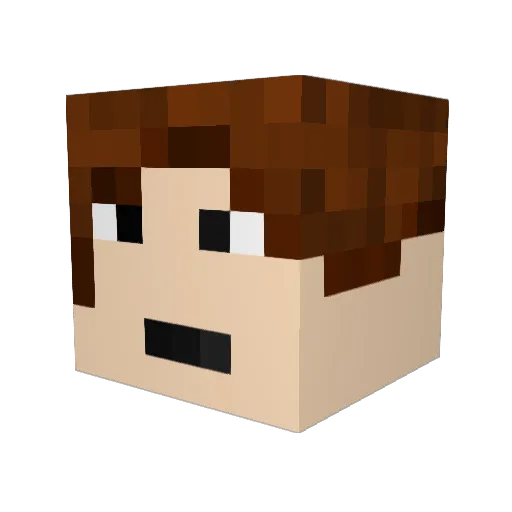 SryImFrench Minecraft avatar head, 3D render