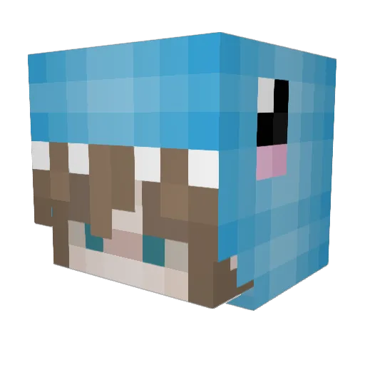 SryImTired Minecraft avatar head, 3D render