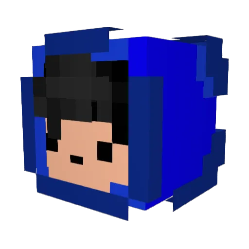 SsGabry_ Minecraft avatar head, 3D render