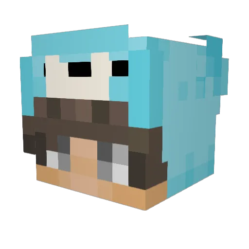 SsNRB Minecraft avatar head, 3D render