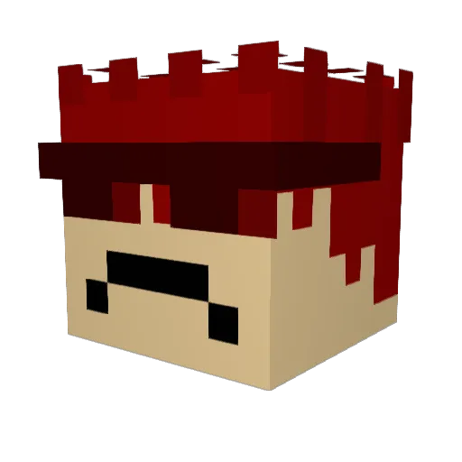 Ss_axolotl Minecraft avatar head, 3D render