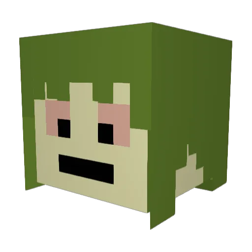 Ssaintt_ Minecraft avatar head, 3D render