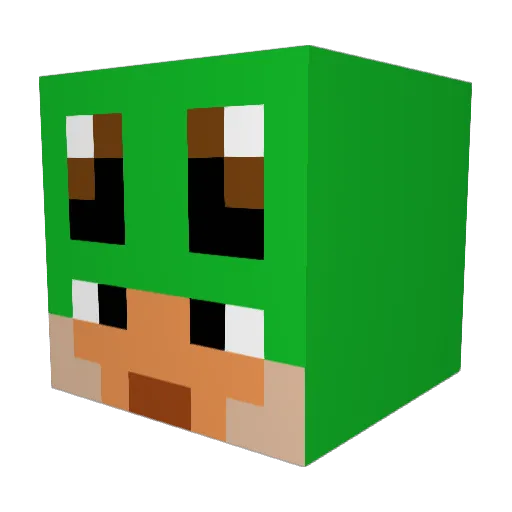 Ssamaman Minecraft avatar head, 3D render