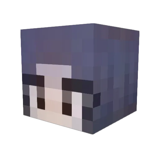 Ssamdoman Minecraft avatar head, 3D render