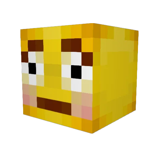 Sscaup Minecraft avatar head, 3D render