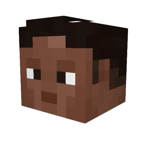 Sseag Minecraft avatar head, 3D render
