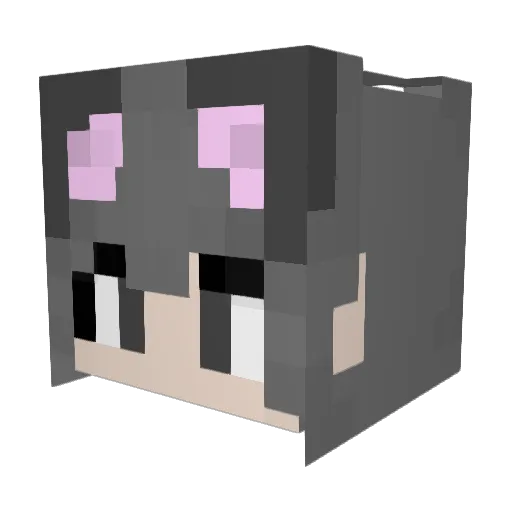 Ssica_ Minecraft avatar head, 3D render