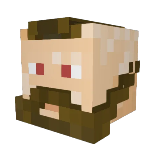 Ssicko Minecraft avatar head, 3D render