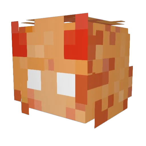 SsjCaulifla Minecraft avatar head, 3D render