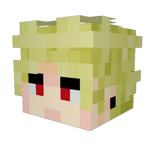 SsnakeFR05 Minecraft avatar head, 3D render