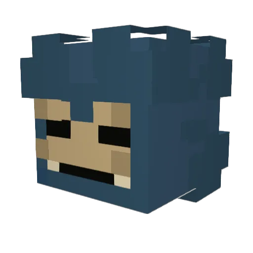 Ssneir Minecraft avatar head, 3D render