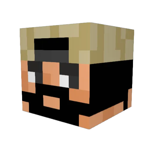 SsniperGang Minecraft avatar head, 3D render