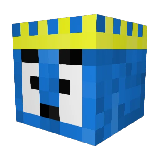 Sspingo Minecraft avatar head, 3D render