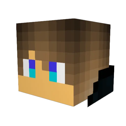 Ssspol Minecraft avatar head, 3D render