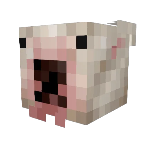Sssqd Minecraft avatar head, 3D render