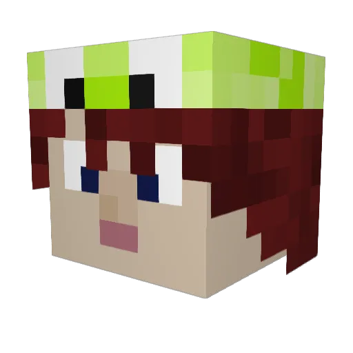 Sstunn Minecraft avatar head, 3D render