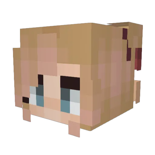 Ssweett Minecraft avatar head, 3D render