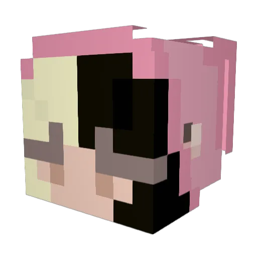 Ssxica Minecraft avatar head, 3D render