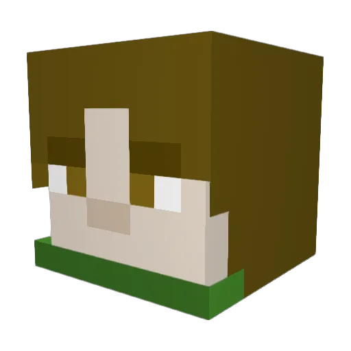 St0phers Minecraft avatar head, 3D render