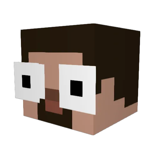 St1nger_ Minecraft avatar head, 3D render