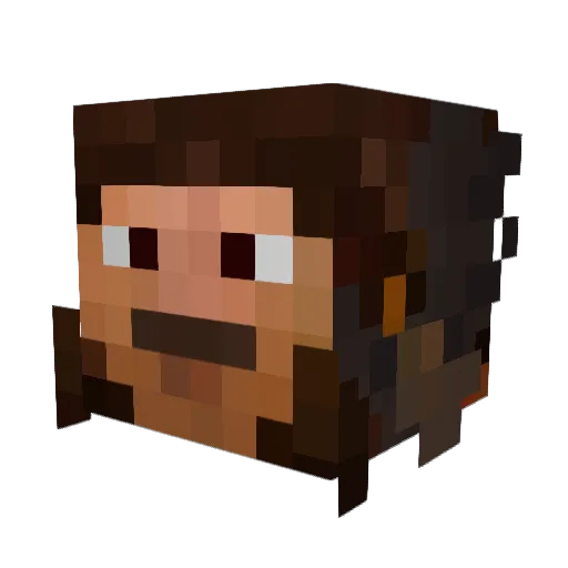 St1ngle Minecraft avatar head, 3D render