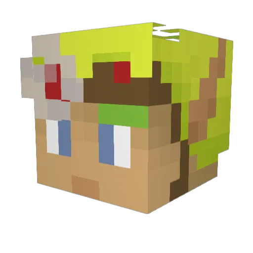 St3dman Minecraft avatar head, 3D render