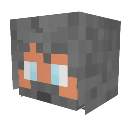 St3pGrandpa Minecraft avatar head, 3D render