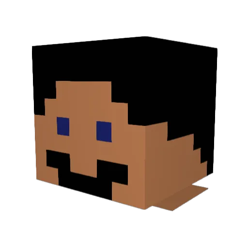 St3pas69 Minecraft avatar head, 3D render