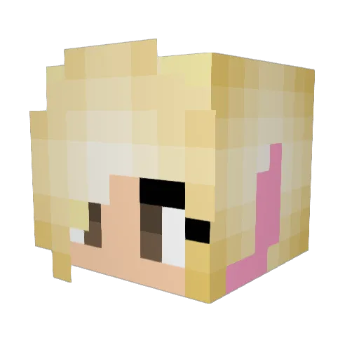 St3phanieAa Minecraft avatar head, 3D render