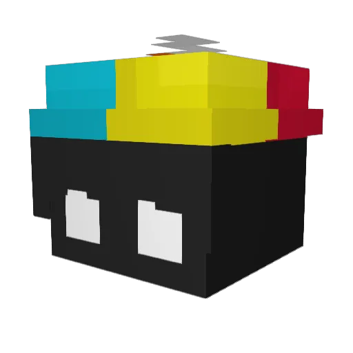 St3vxn_B Minecraft avatar head, 3D render