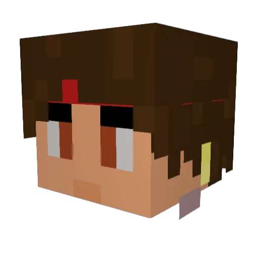 St4ticVortex71 Minecraft avatar head, 3D render