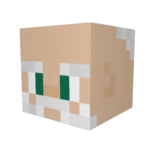 StBellin Minecraft avatar head, 3D render