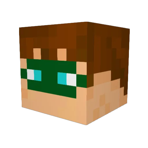 StCrash Minecraft avatar head, 3D render