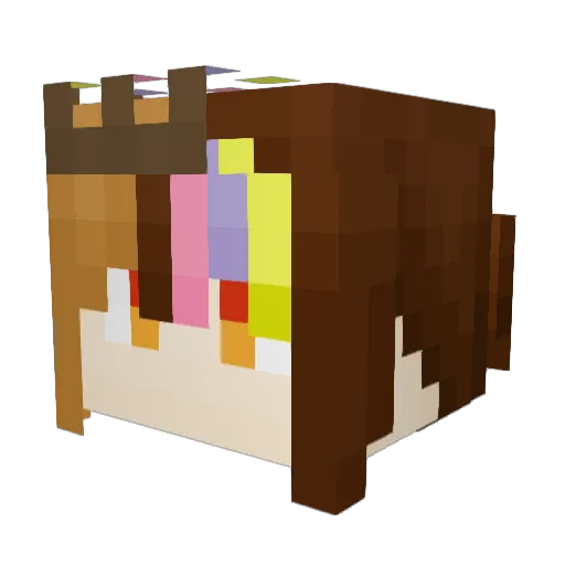 StElmo Minecraft avatar head, 3D render