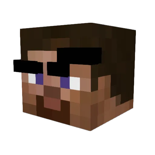 StKTM Minecraft avatar head, 3D render