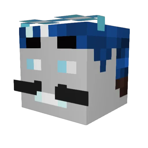 StKittsUndNevis Minecraft avatar head, 3D render