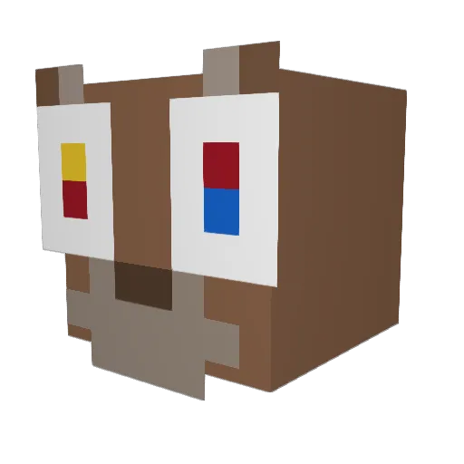 StL_Awesome Minecraft avatar head, 3D render