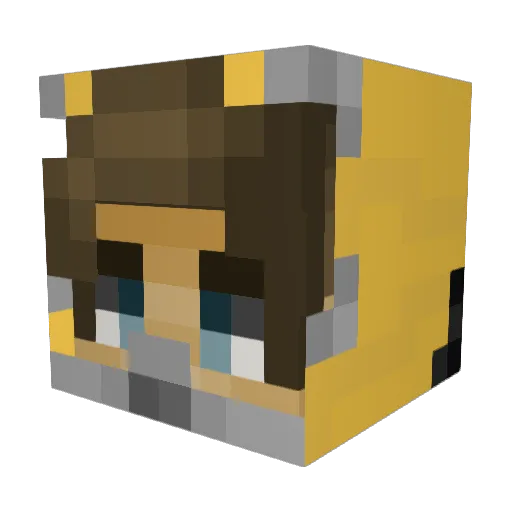 StMoy Minecraft avatar head, 3D render