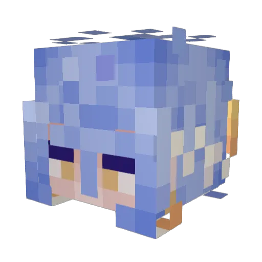 StSiren Minecraft avatar head, 3D render