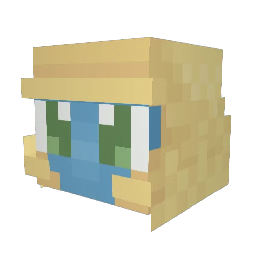 StStella Minecraft avatar head, 3D render